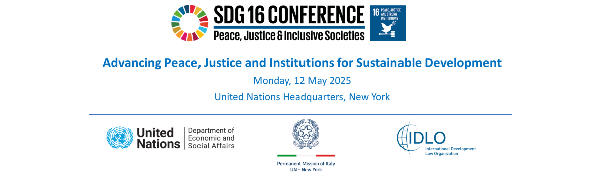 2025 SDG16 Conference Banner